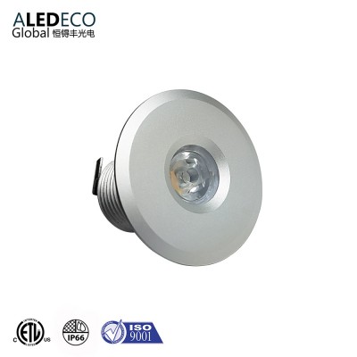 25mm IP66 Aluminum Mini Round Recessed LED Step Light